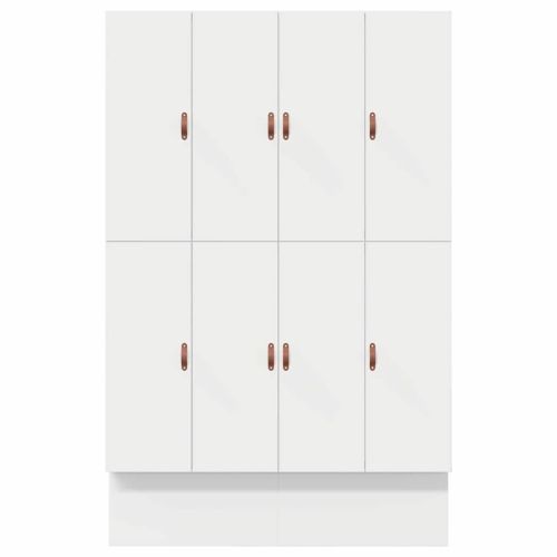 Легло с място за съхранение Бяло 150 cm Инженерно дърво