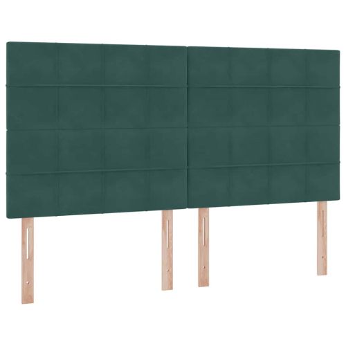 Легло с място за съхранение и матрак Тъмен зелен 160 x 200 cm