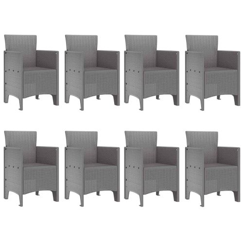 Комплект за хранене в градината 9 pcs Бяло Полипропилен