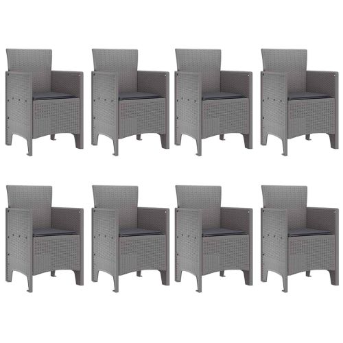 Комплект за хранене в градината 9 pcs Бяло Полипропилен