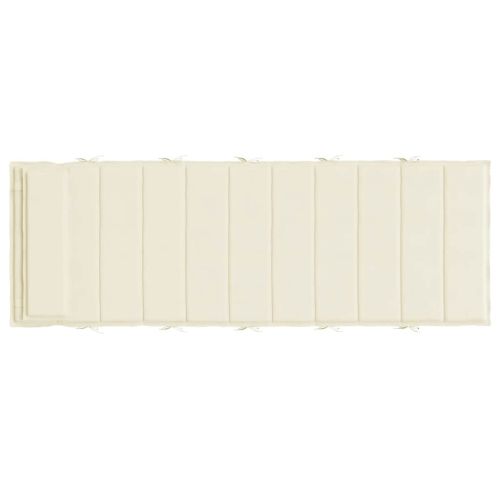 Шалте за шезлонг, кремаво, 180x60x4 см, Оксфорд плат