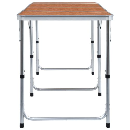 Сгъваема къмпинг маса, алуминий, 240x60 см