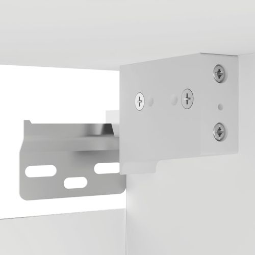 ТВ шкафове за стенен монтаж, 2 бр, бели, 30,5x30x30 см