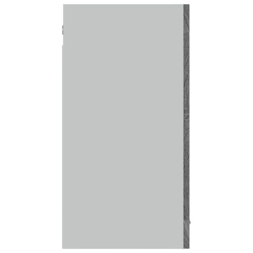 Висящ стъклен шкаф "Lyon", сив, цвят сонома, 80x31x60 см, инженерно дърво