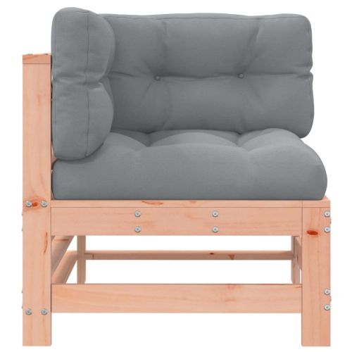 Ъглови дивани с възглавници, 2 бр, дугласко дърво масив