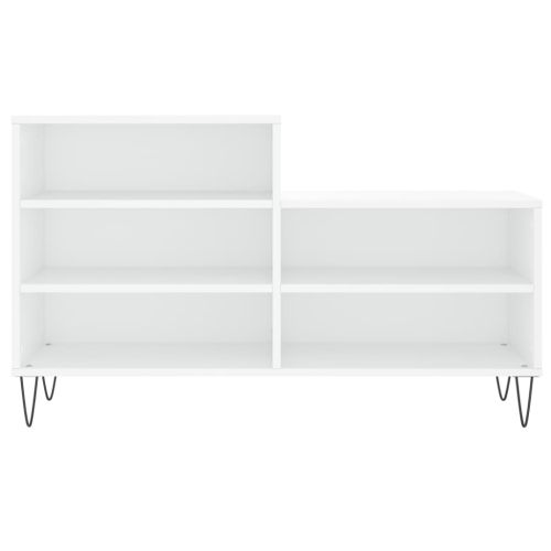 Шкаф за обувки, бял, 102x36x60 см, инженерно дърво