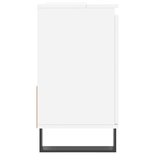 Шкаф за баня, бял, 65x33x60 см, инженерно дърво