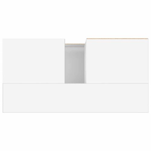 Шкаф за баня, бял, 65x33x60 см, инженерно дърво