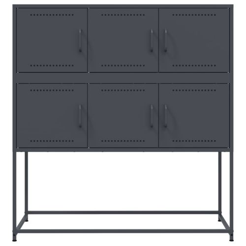 Бюфет, антрацит, 100,5x39x107 см, стомана