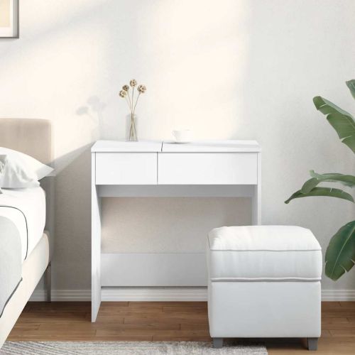 Тоалетка с огледало, бяла, 73x46,5x120 см