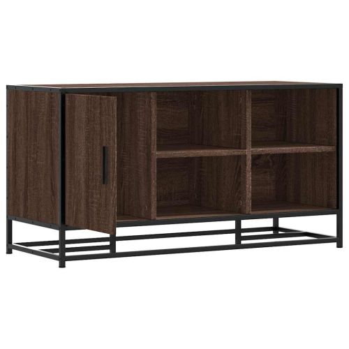 Пейка за обувки Кафяв дъб Изработена дървесина и метал