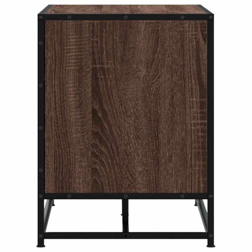 Пейка за обувки Кафяв дъб Изработена дървесина и метал