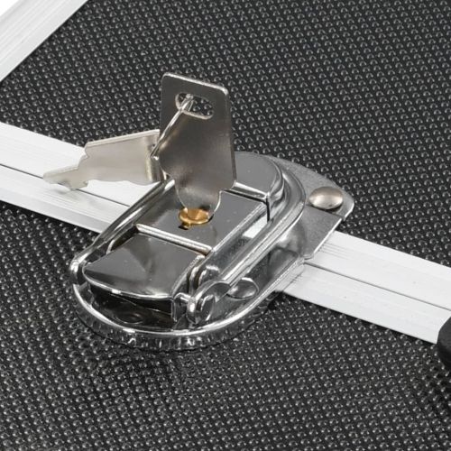 Куфар за гримове, 38x23x34 см, черен, алуминий