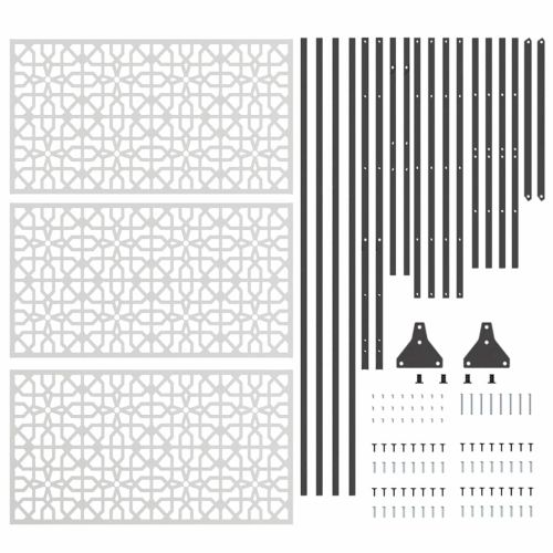 Екран за уединение Сив 100 x 50 x 180 см Стомана