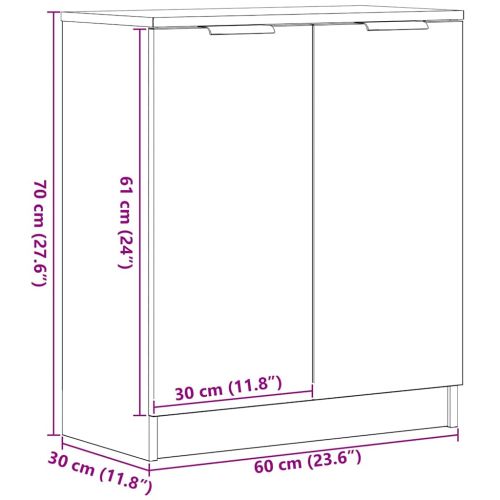 Служебен шкаф Черния дъб 60 x 30 x 70 см Инженерно дърво