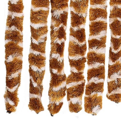 Завеса против насекоми, охра и бяло, 56x185 см, шенил