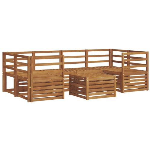 Комплекти дивани 7 pcs Естествен Солидно акациево дърво