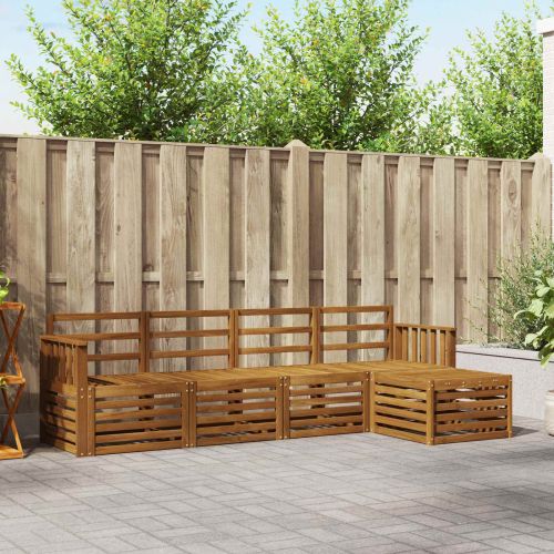 Комплекти дивани 5 pcs Естествен Солидно акациево дърво