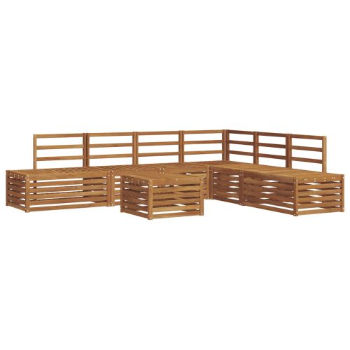 Комплект дивани за открито 7 Брой Естествен