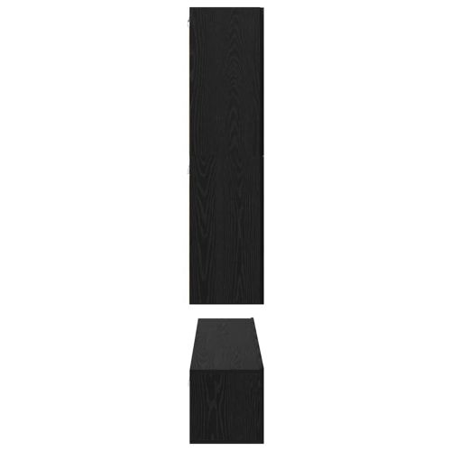 Комплект ТВ шкаф 8 pcs Черния дъб Инженерно дърво