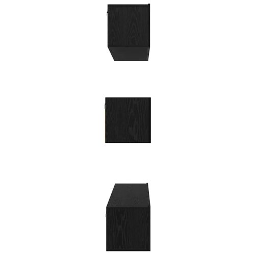 Комплект ТВ шкаф 7 pcs Черния дъб Инженерно дърво