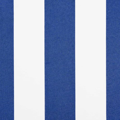 Ръчен изтеглящ сенник с LED светлини Синьо и бяло 5 x 3 m