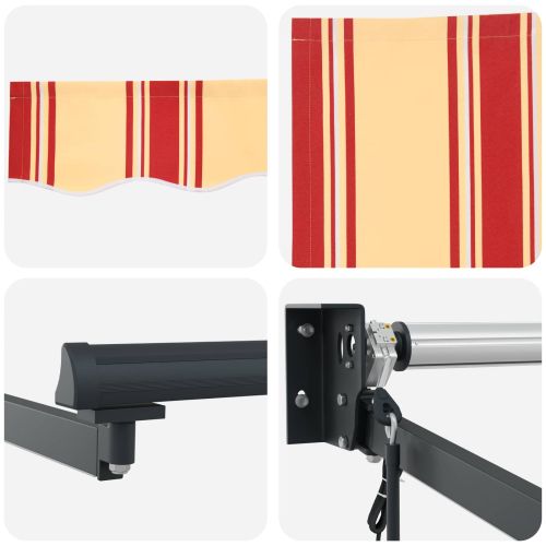 Електрически разтегателен навес Многоцветен 4 x 2 m