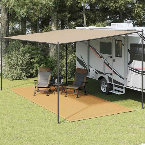 Килим за палатка, пясъчно, 250x600 см, HDPE