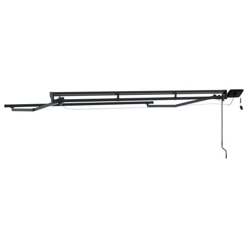 Ръчна рамка за сенник с LEDs Антрацит 3 x 2,5 m Алуминий