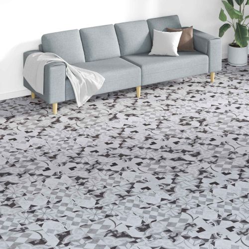 Дъски за под 18 pcs Сив 5,26 м² ПВЦ