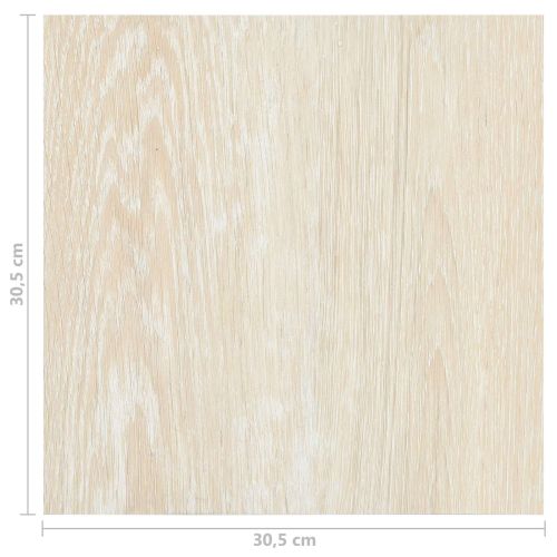 Дъски за под 5,11 м² 55 pcs ПВЦ Бяло и Бежово