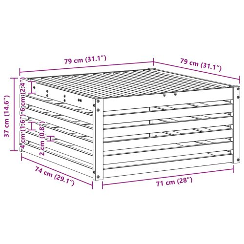 Външна табуретка Естествен 79 x 79 x 37 см