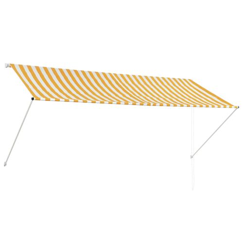 Сенник с падащо рамо, 300х150 см, жълто и бяло