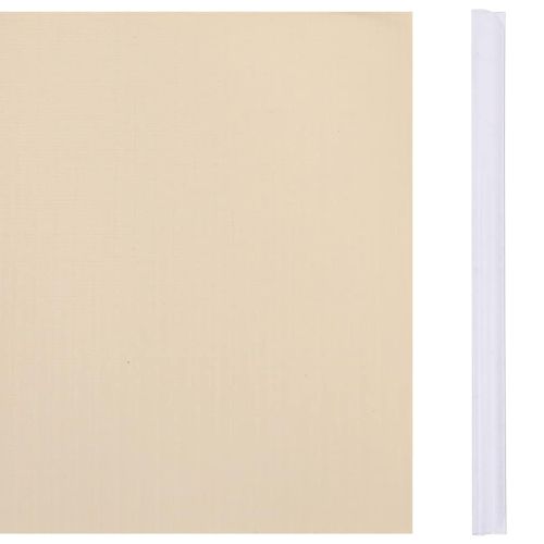 Градински параван за уединение, PVC, 70x0,19 м, кремав