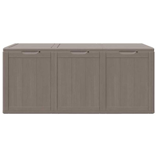 Градинска кутия за съхранение, 270 л, кафява, PP Дървен вид