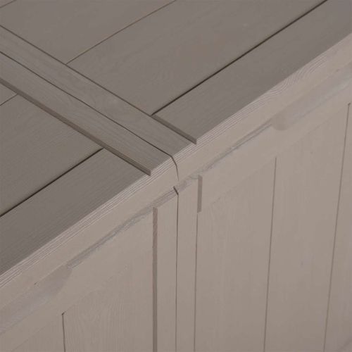 Градинска кутия за съхранение, 270 л, кафява, PP Дървен вид