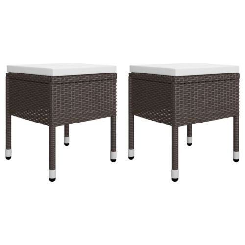 Градински трапезен комплект, 5 части, кафяв