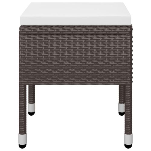 Градински трапезен комплект, 5 части, кафяв