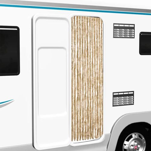 Завеса против насекоми, бежова, 56x200 см, шенил