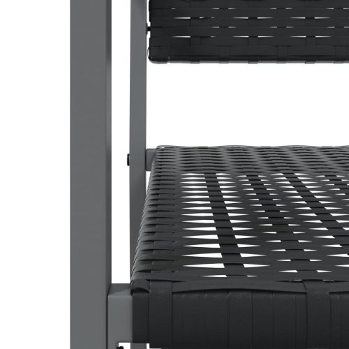 Градински трапезен комплект от 5 части полиратан и стомана