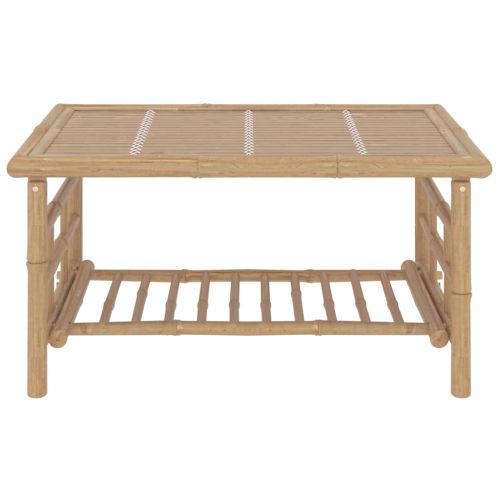 Градински лаундж комплект тъмносиви възглавници 2 части бамбук