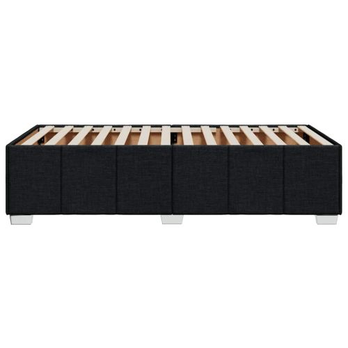 Рамка за легло без матрак, черна, 100x200 см, плат