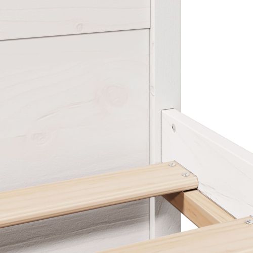 Рамка за легло с табла без матрак, бяла, 160x200 см