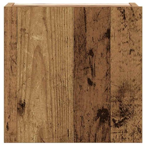 Комплект ТВ шкафове за стенен монтаж 5 части, инженерно дърво