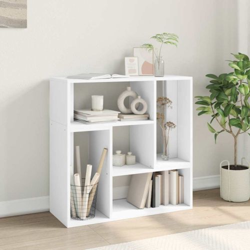 ТВ шкафове, 2 бр, бели, 75x30x50 см, инженерно дърво