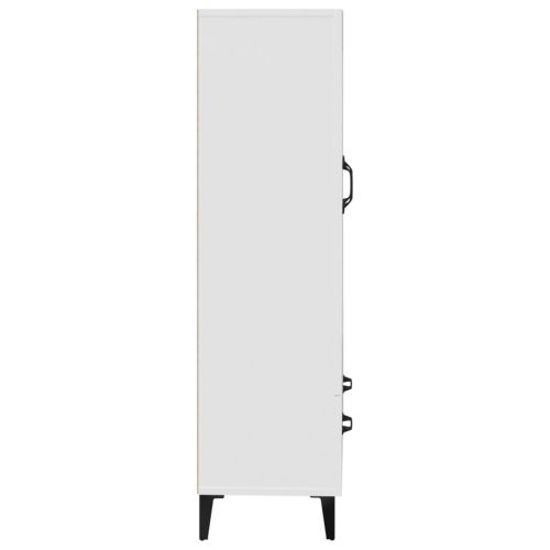 Висок шкаф, бял, 70x31x115 см, инженерно дърво