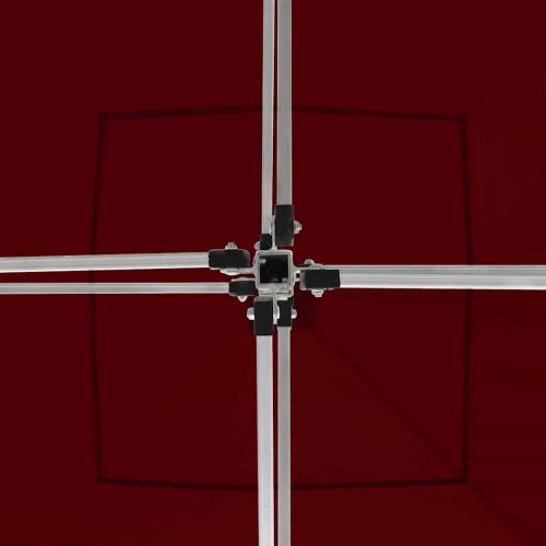 Професионална сгъваема шатра + стени алуминий 3х3 м червена