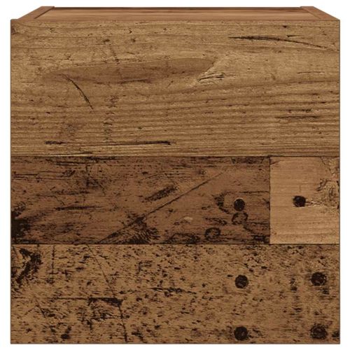 Комплект от 2 части за стенен телевизионен шкаф Старо дърво