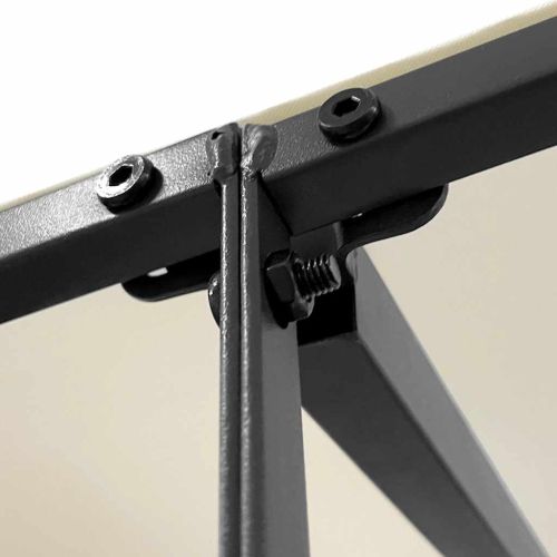 Навес таупе 4x3 м 180 г/м² плат и стомана