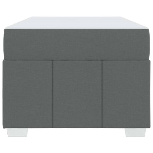 Рамка за легло с матрак Тъмен сив 90 x 190 cm текстил